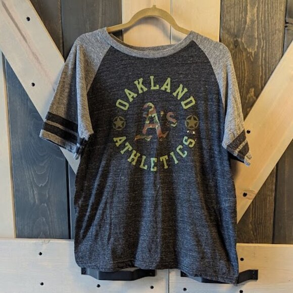 Fanatics Oakland Athletics Jungle Tri-Blend T-Shirt | Size L - Picture 1 of 5